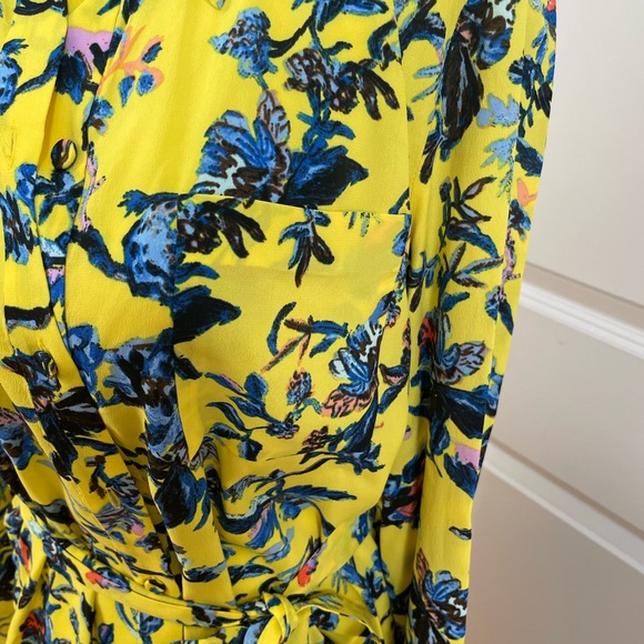 Floral-Print Crepe De Chine Silk Blended Shirt Dress from DIANE VON FURSTENBERG - Picture 8 of 13